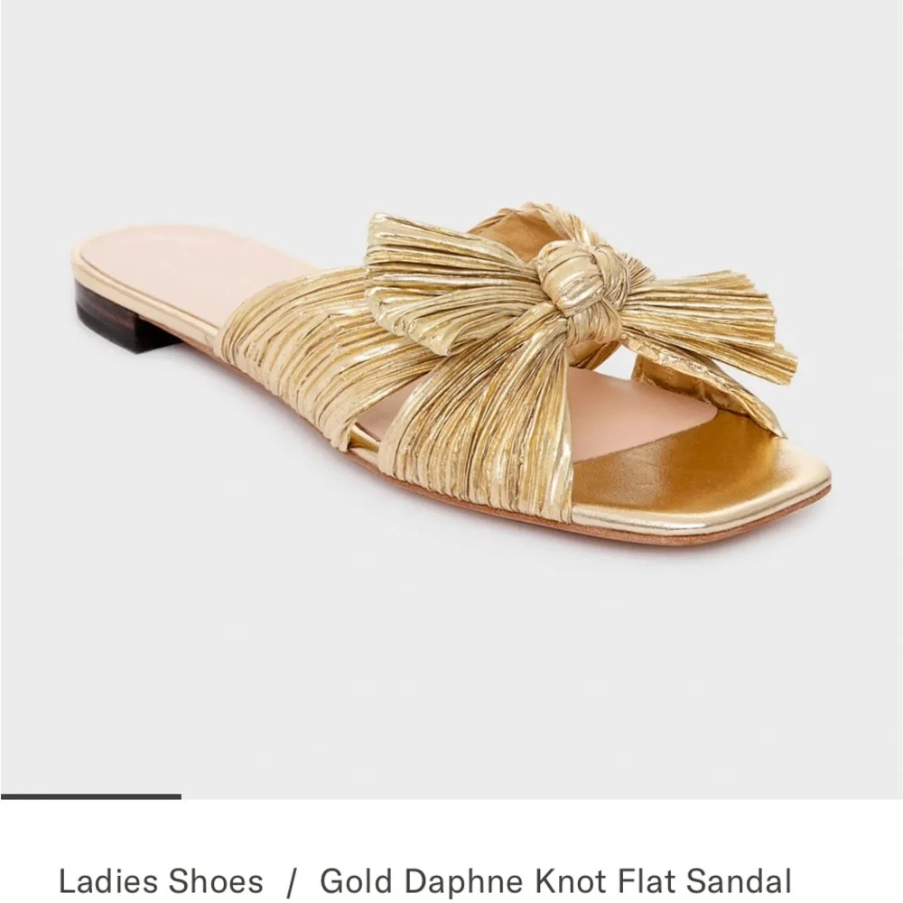 Loeffler Randall Gold Daphne Sandal - Picture 8 of 9